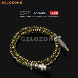 2S7F 1.2M CANARE Pure copper manual power cable DC Linear power supply cable GX16-2 to DC Plug