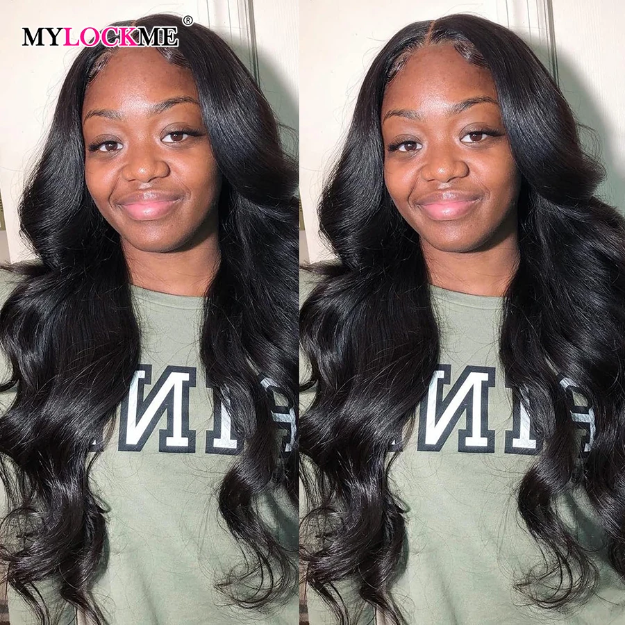 4x4 Closure Wavy Lace Front Wig Human Hair Body Wave Mylockme 4x4 Closure Clearance Sale On Human Hair Lace Front Wigs