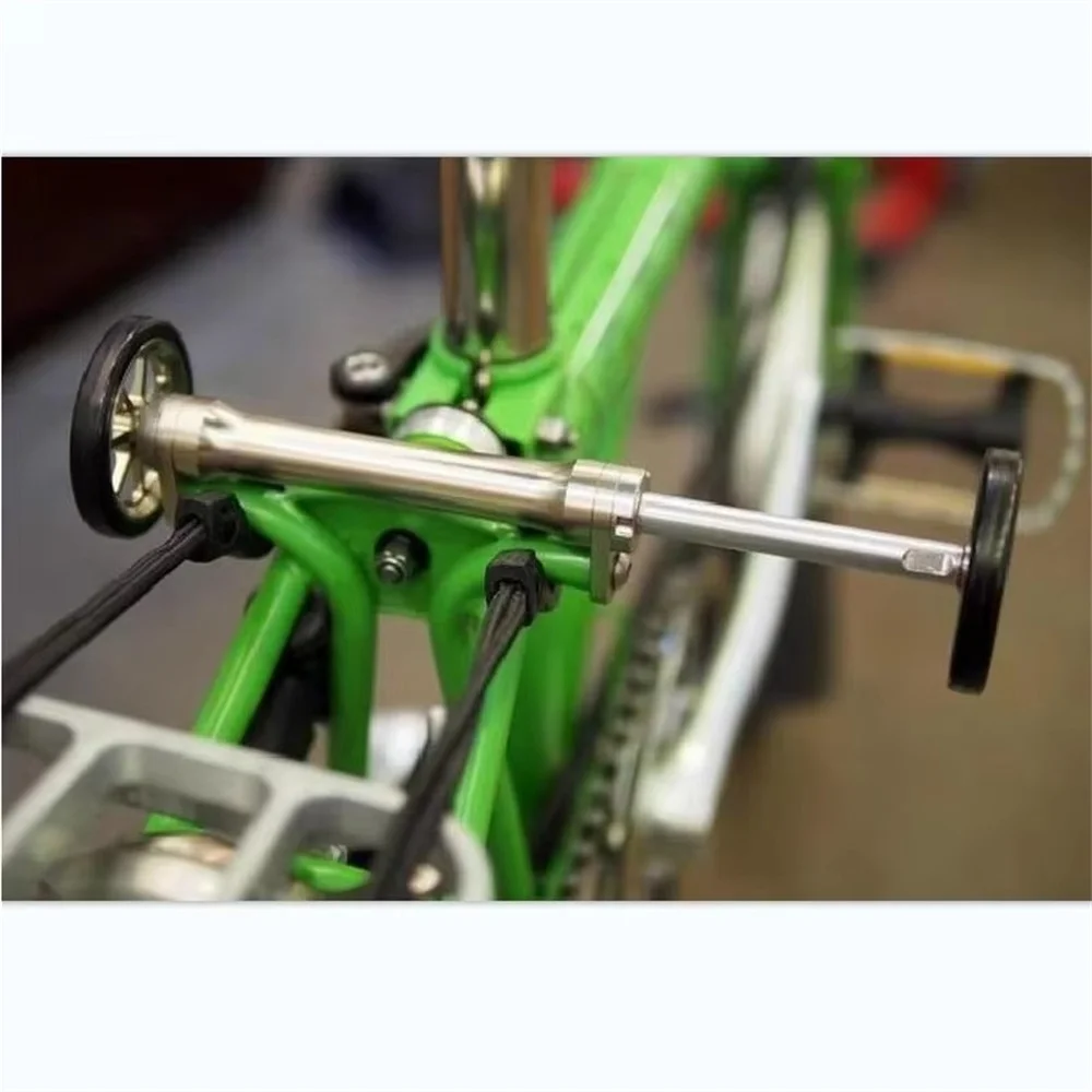

Folding bicycle easy wheel extension rod for brompton Cline Pline Tline auxiliary wheel rod telescopic pole for bikefun