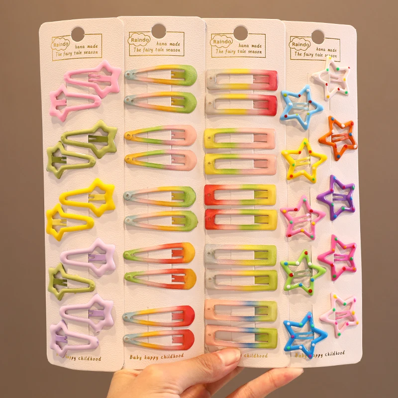 

4/10 шт./набор, Детские разноцветные заколки для волос