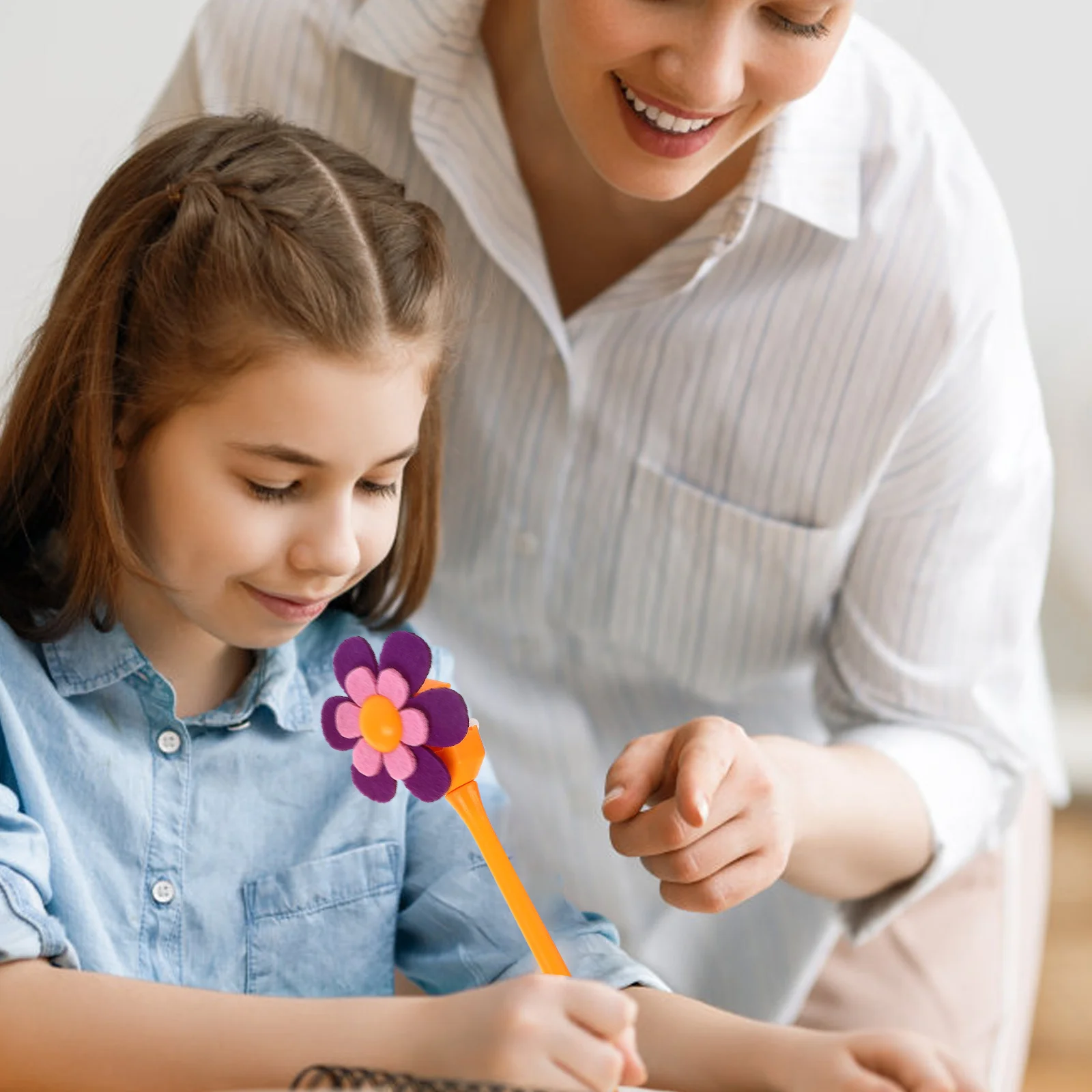 

6pcs Windmill Pens 0.7mm Fine Tip Sunflower Design Decorative Ballpoint Writing Drawing School Office Gifts Kids Students