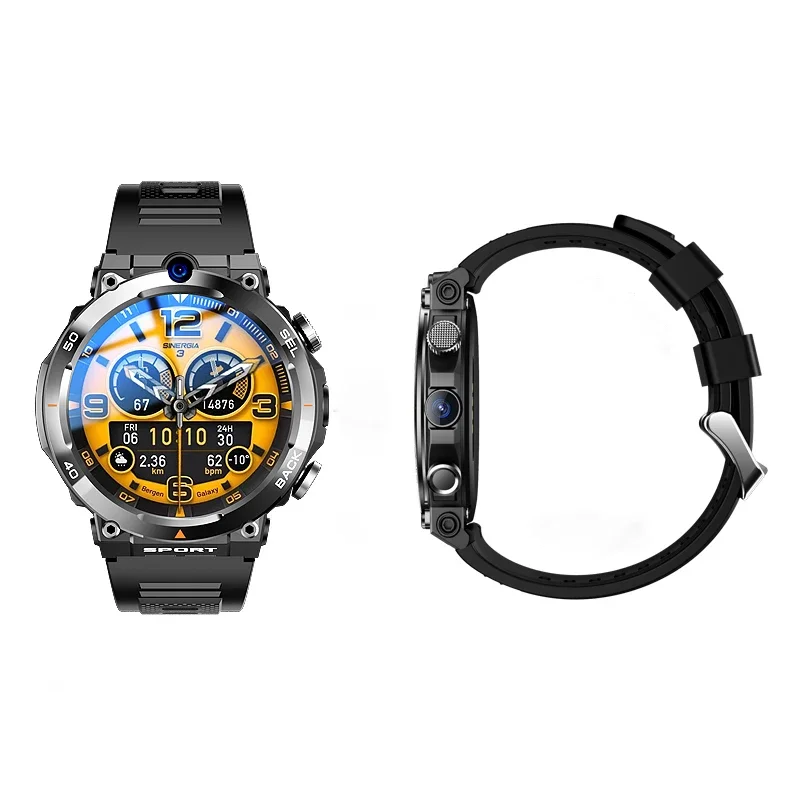 New trends man business round screen 4G IP67 waterproof sports smart watch with social APP