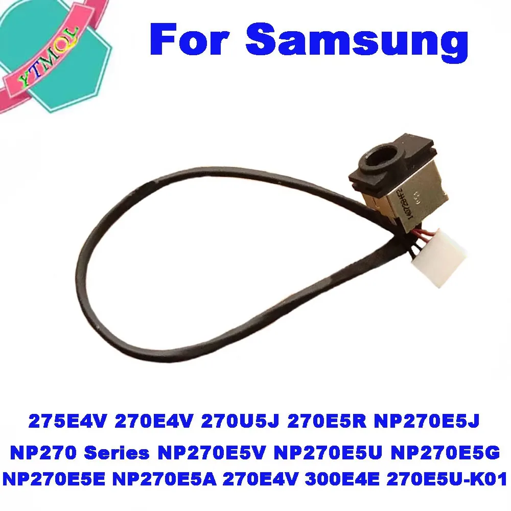 1-10Pcs Laptop DC Power Jack Plug Port With Cable Wire For Samsung NP270 Series NP270E5V NP270E5U NP270E5G NP270E5J NP270E5E