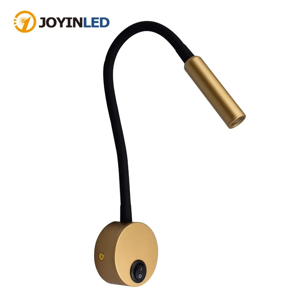 JOYINLED Modern Bedromm Reading Wall Lamp Warm White Sconces Indoor Picture Frames Spotlights 3W Night Lights Adjustable