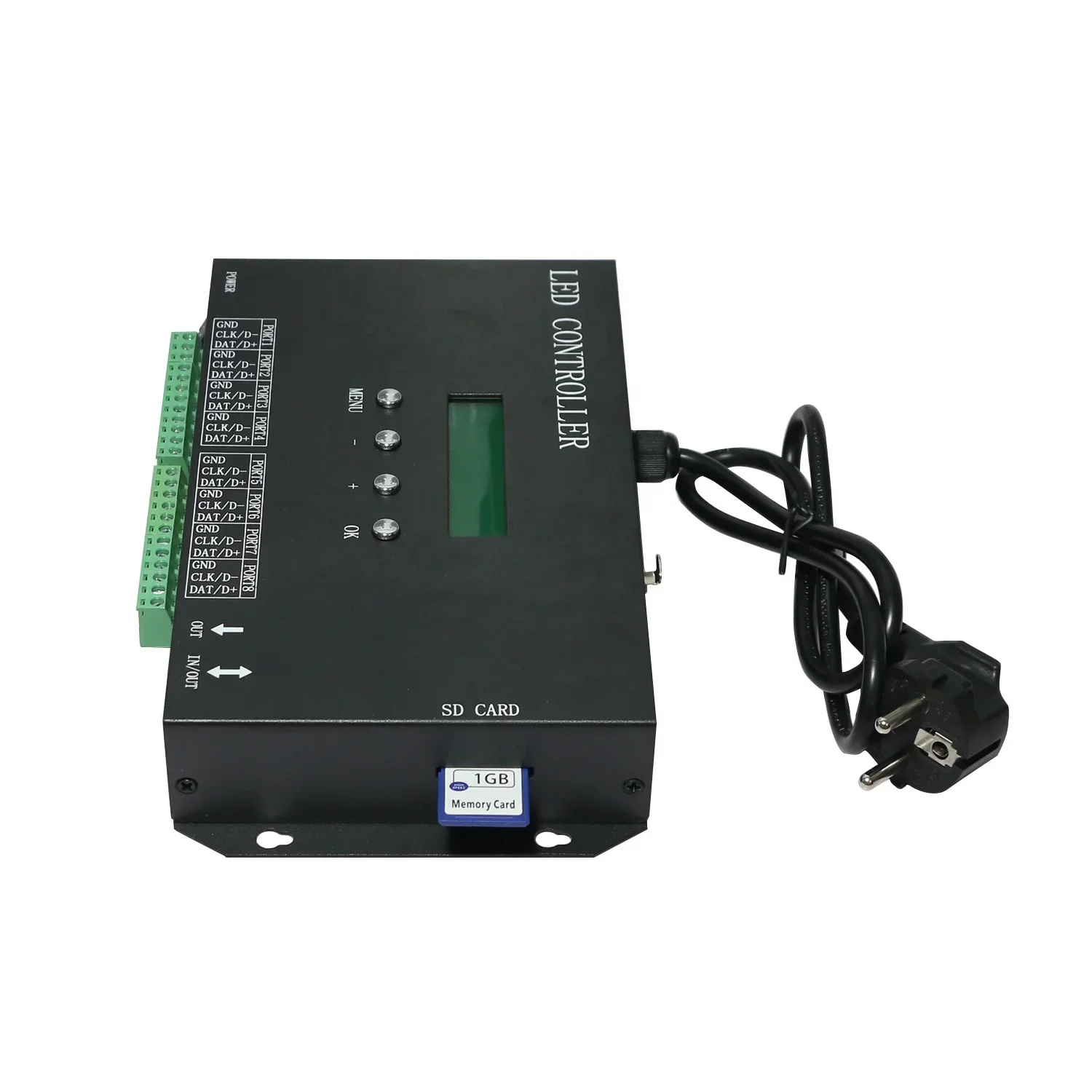 8 พอร์ตเอาต์พุต Artnet/DMX SPI Pixel Controller H807SA WS2811 WS2812 WS2815 RGB RGBW ไฟ LED Strip Dimmer