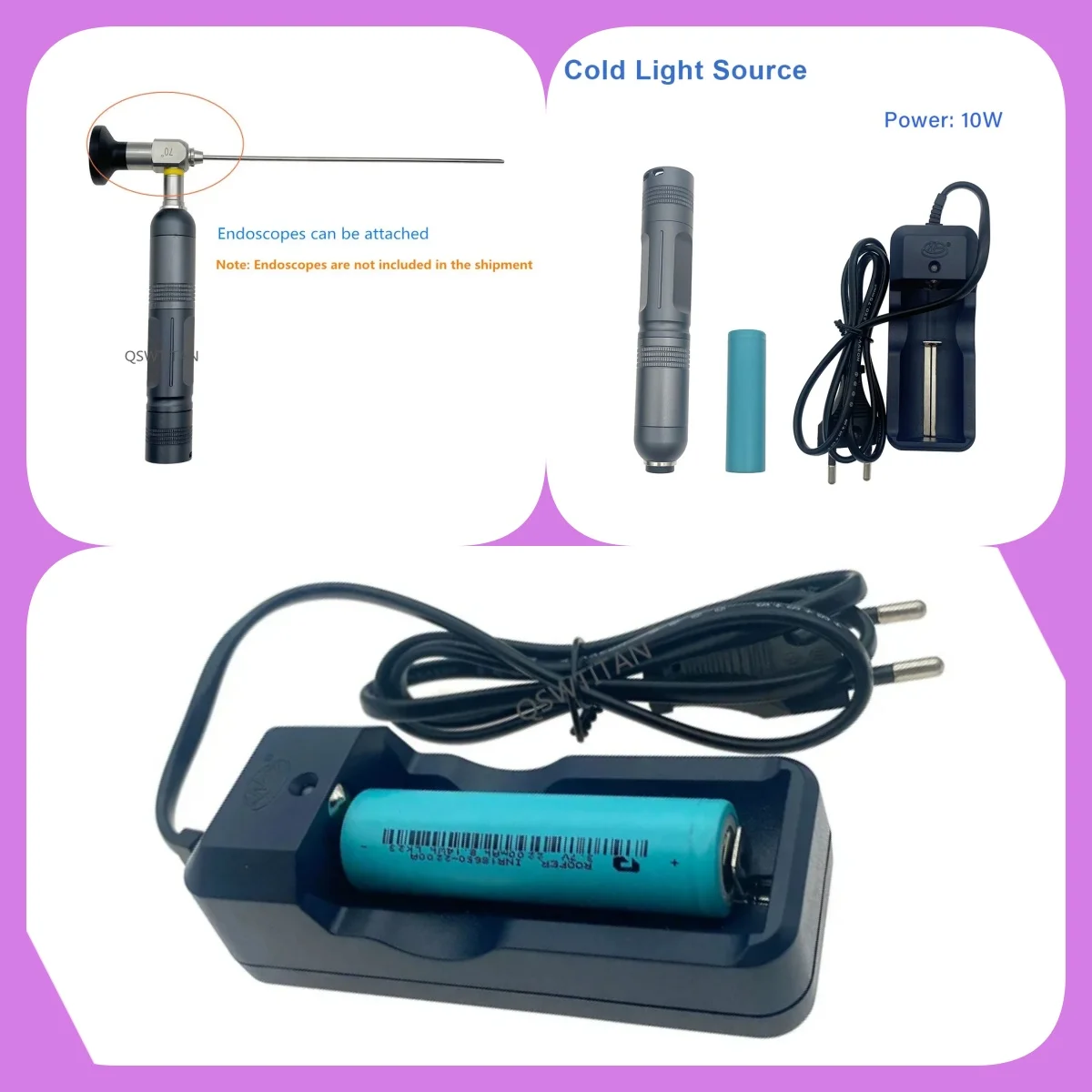 

Портативный источник холодного света, портативный светодиодный источник света, набор инструментов для эндоскопа высокой яркости