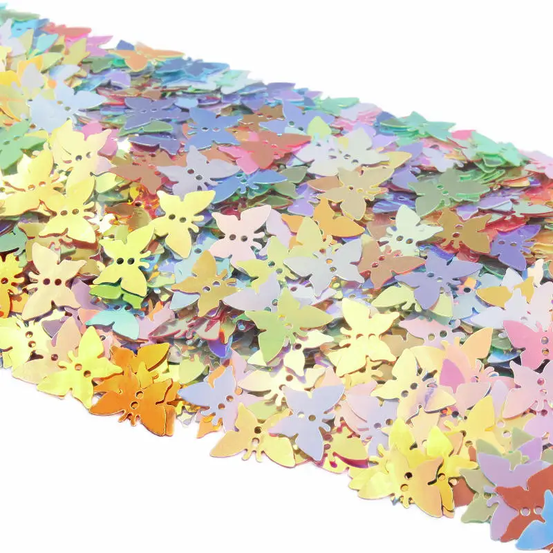 300Pcs Mixed Colour Butterfly Sequins Eo-Friendly PVC Paillettes Gasket For Clothing Wedding Dancing Outfit Crafts Decoration