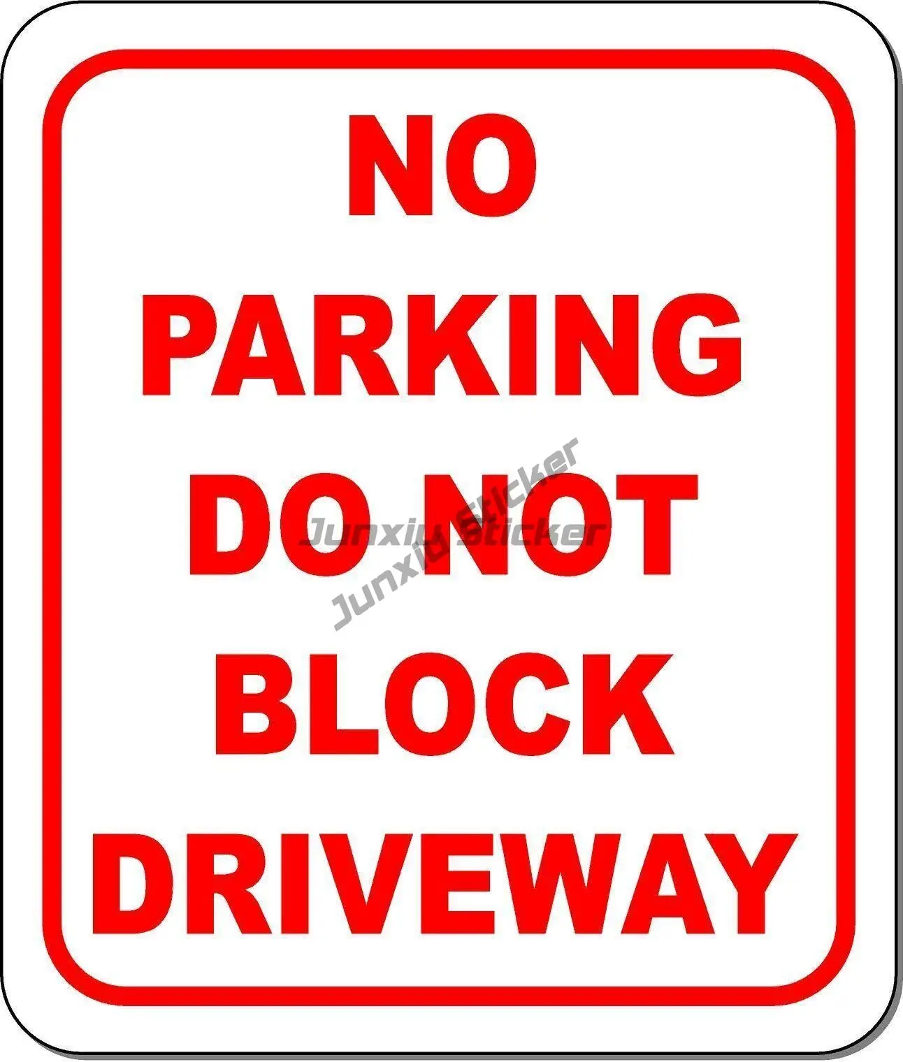 

No parking do not block driveway outdoor sign long-lasting Reflective sticker