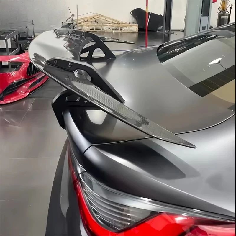 For M3 M4 G80 G82 Upgraded AD Style GT Large Tail Bracket Dry Carbon Fiber Material Universal MP Rear Spoiler