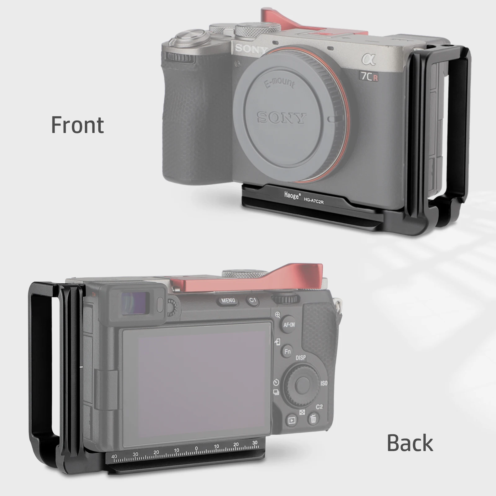 Haoge camela L ขายึดสำหรับกล้อง A7CR SONY A7C2, แผ่นโลหะแบบบูรณาการสไตล์ ARCA รองรับได้1ชิ้น