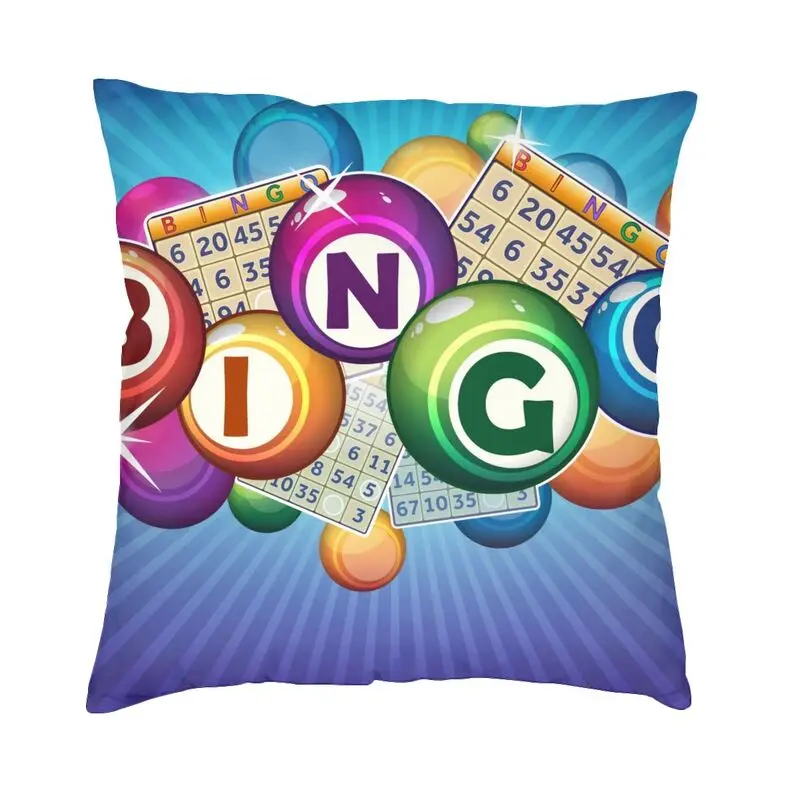 Bingo Paper Game Pillow Case Bedroom Decoration Luxury Cushions for Sofa Square Pillowcase