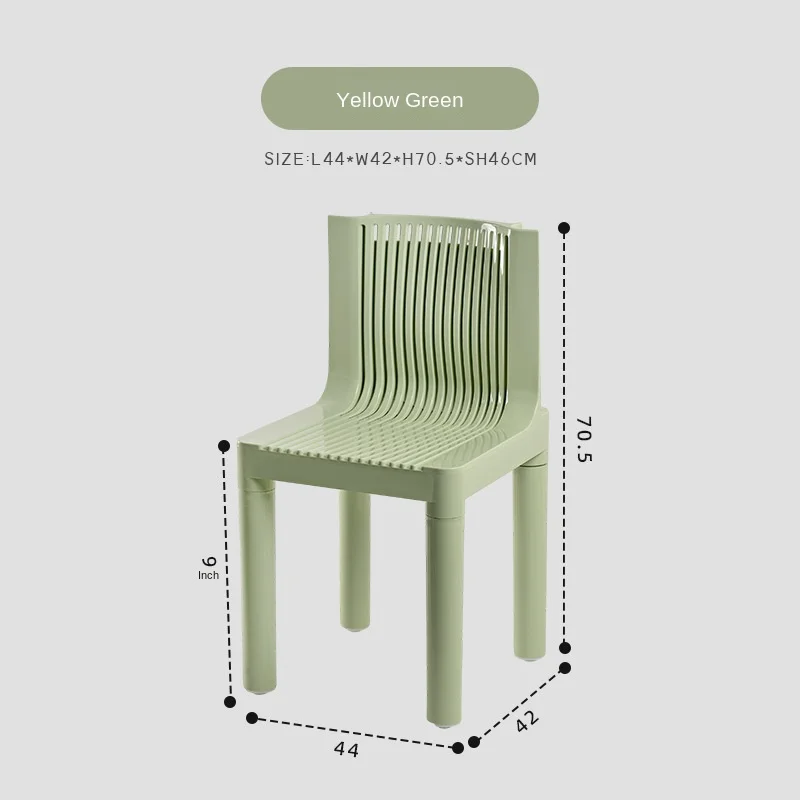 Chaise de Salle à Manger Nordique en Plastique, Tabouret de Maison Minimaliste Moderne, Mobilier de Loisirs, Livraison Directe, 73