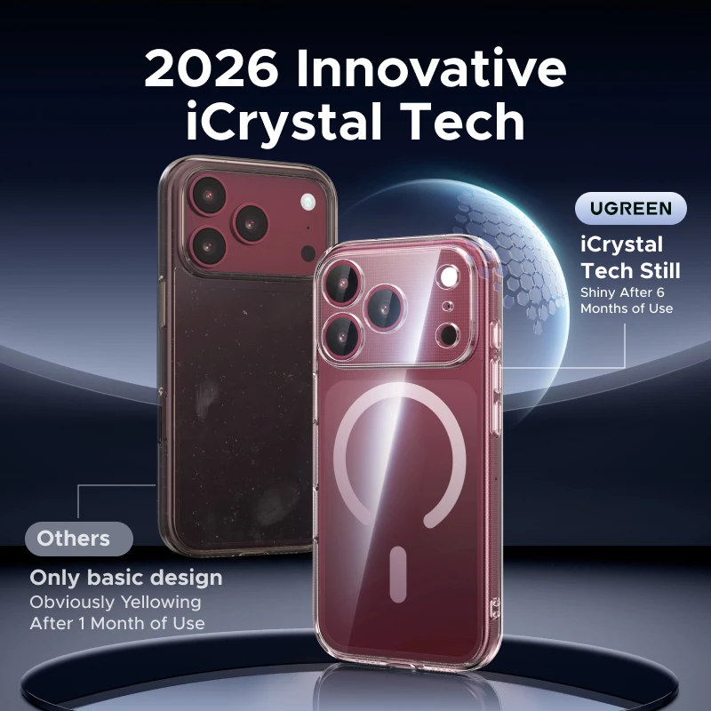 Magnetyczne etui UGREEN i szklany ochraniacz ekranu do iPhone'a 18 17 16 15 14 Pro Max, etui na iPhone'a 18Pro, zestaw etui Macsafe. — zdjęcie produktu 3