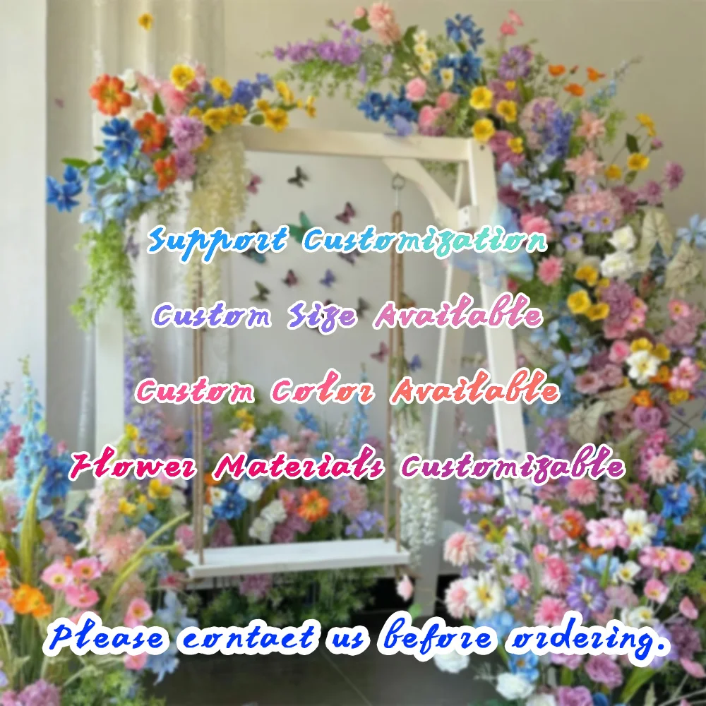 3M/2M Pink White Artificial Cherry Blossom Tree Arch Fiberglass Flower Stand Faux Floral Arbour Wedding Indoor Party Decoration image 3