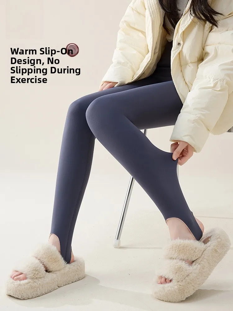 Pantaloni da yoga a vita alta Thiened Fce da donna Autunno Inverno Caldo controllo della pancia Sollevamento del sedere Arca Bocca Pantaloni Pantaloni lunghi casual