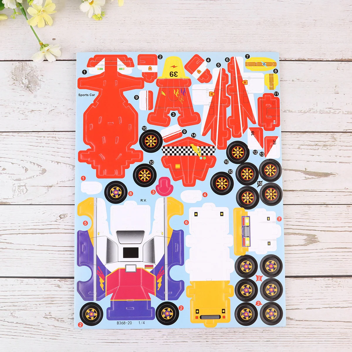 

8Pcs 3D Car Paper DIY Craft Kit Fine Motor Skills Development Puzzle for Boys Girls Educational Playtime Learning