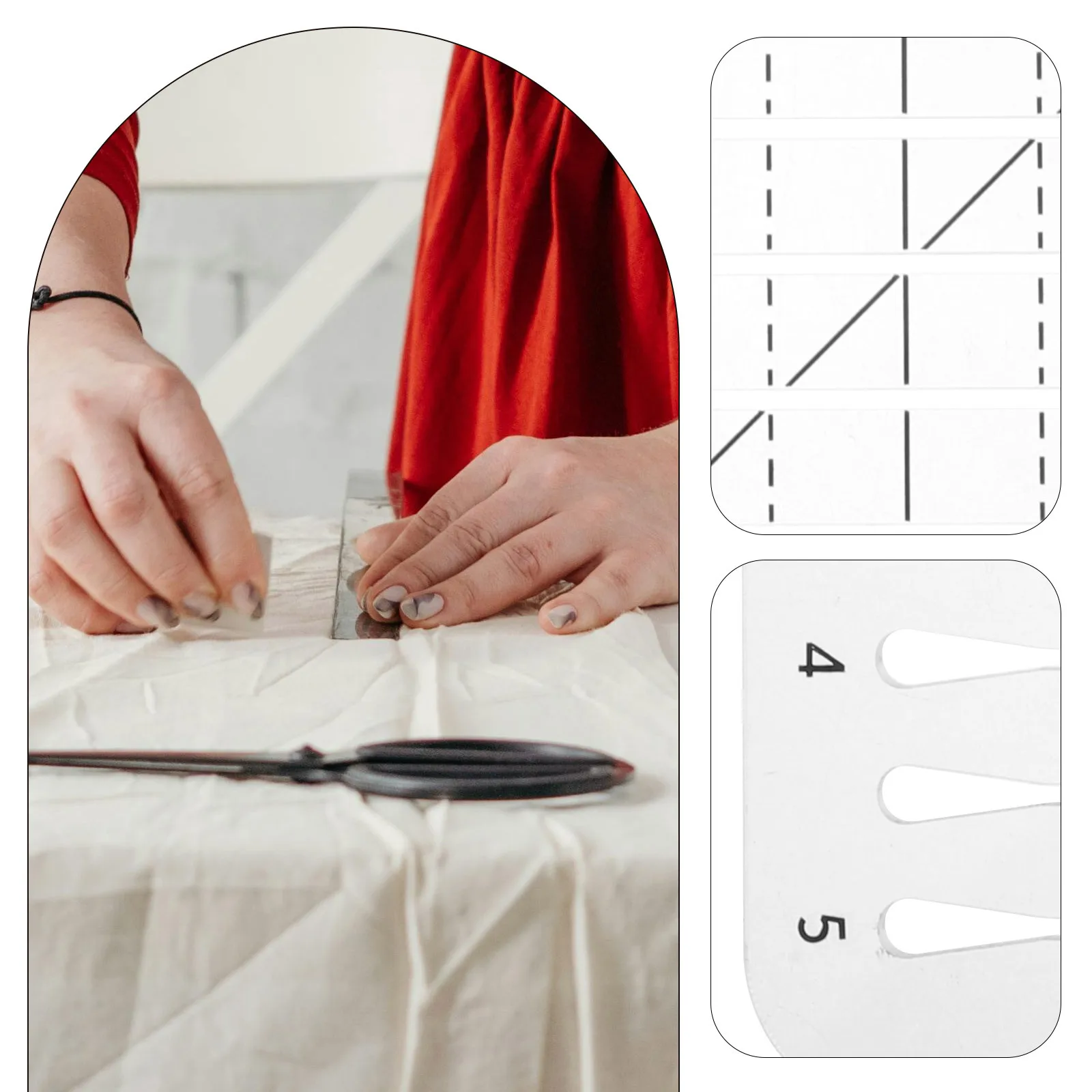 

Quilting Ruler Acrylic Patchwork Template Square Multi-Use Cutter Template Sewing Crafts Acrylic Ruler Quilting Tools