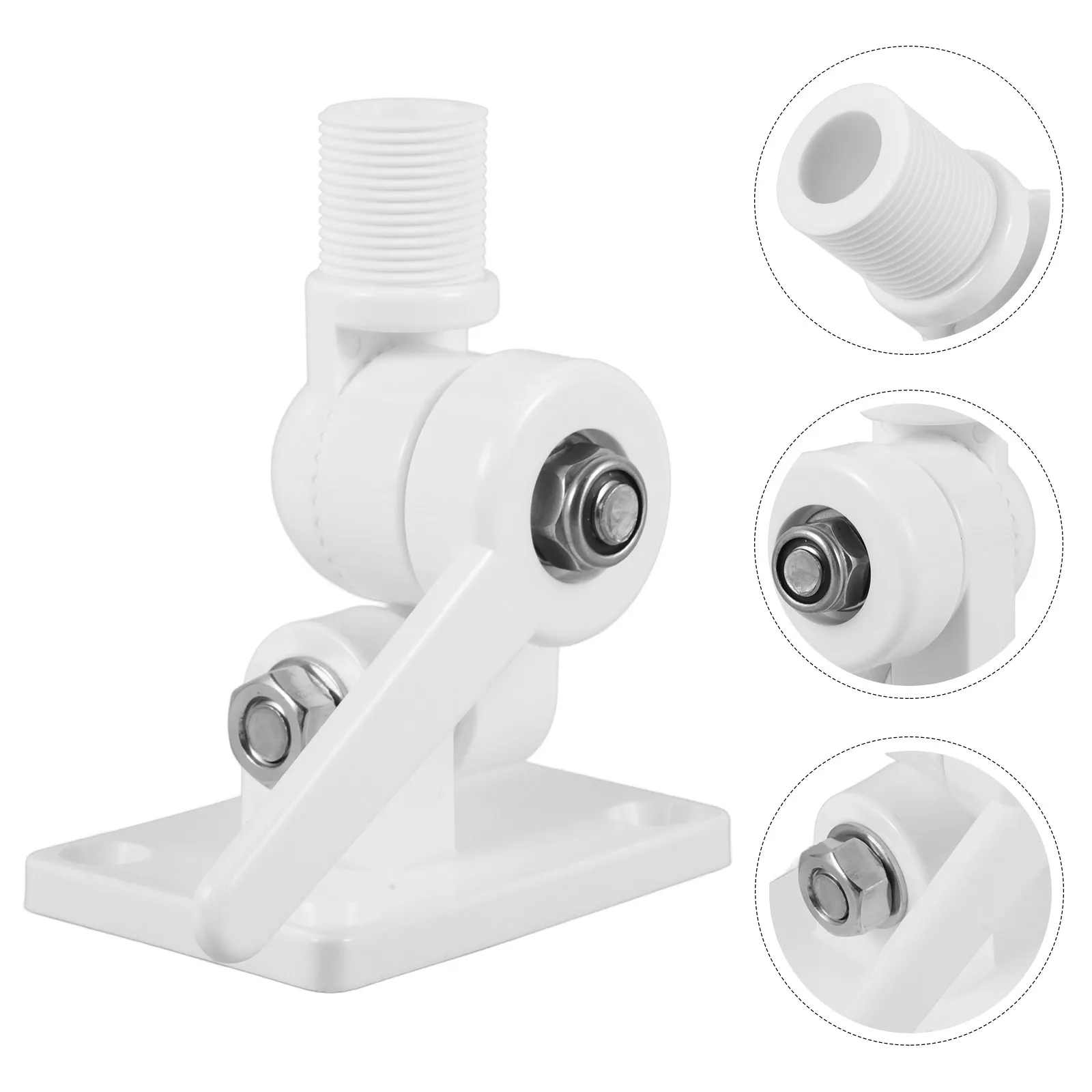 Adjustable Height Marine Antenna Mount Bracket for Boats Yachts Sailboats Fishing Vessels Multi-Function Sturdy Steel Plastic