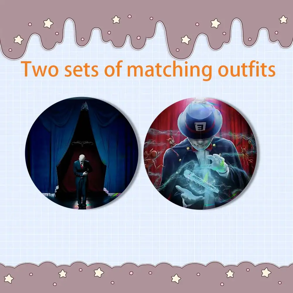 Curtain Call Eminem Slim Shady  HD Print Round Lapel Pins Pretty Derby 2 piece set Round Display Brooches Brooch Badges