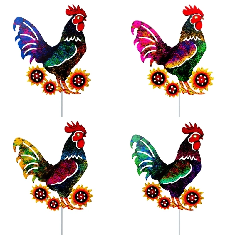 

Wrought Iron Rooster Garden Stake Garden Sign Art Ornament Crafts Supply 45BE