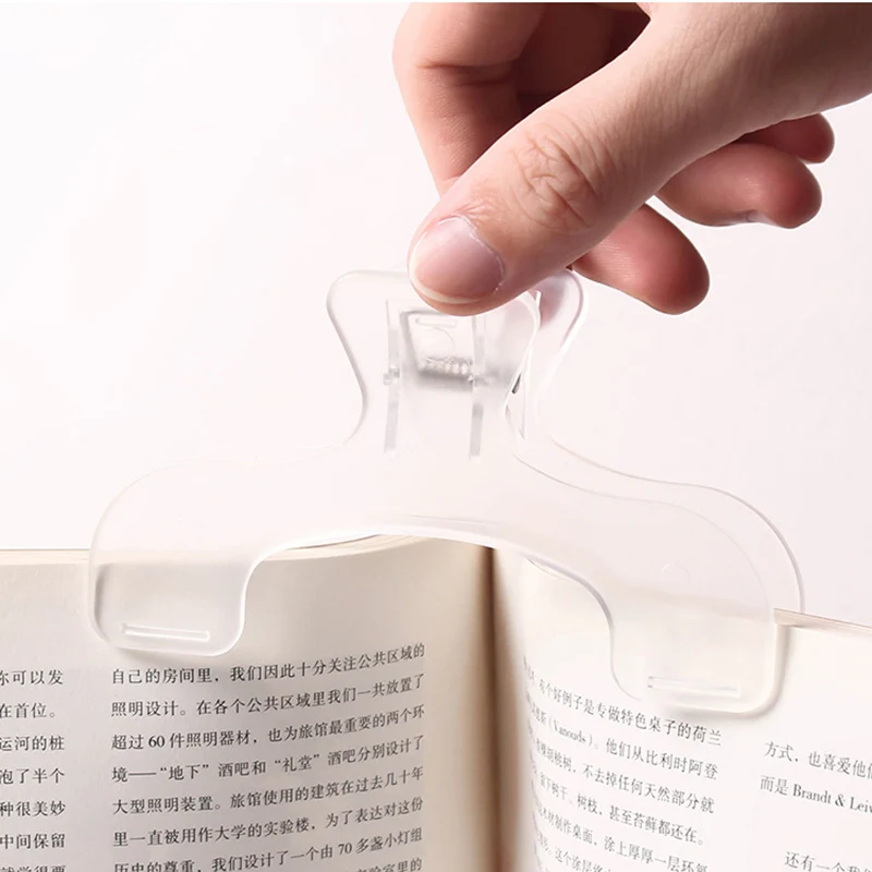 Transparent acrylic plastic book clip, simple reading aid, fixed book holder ,niche design practical note holder