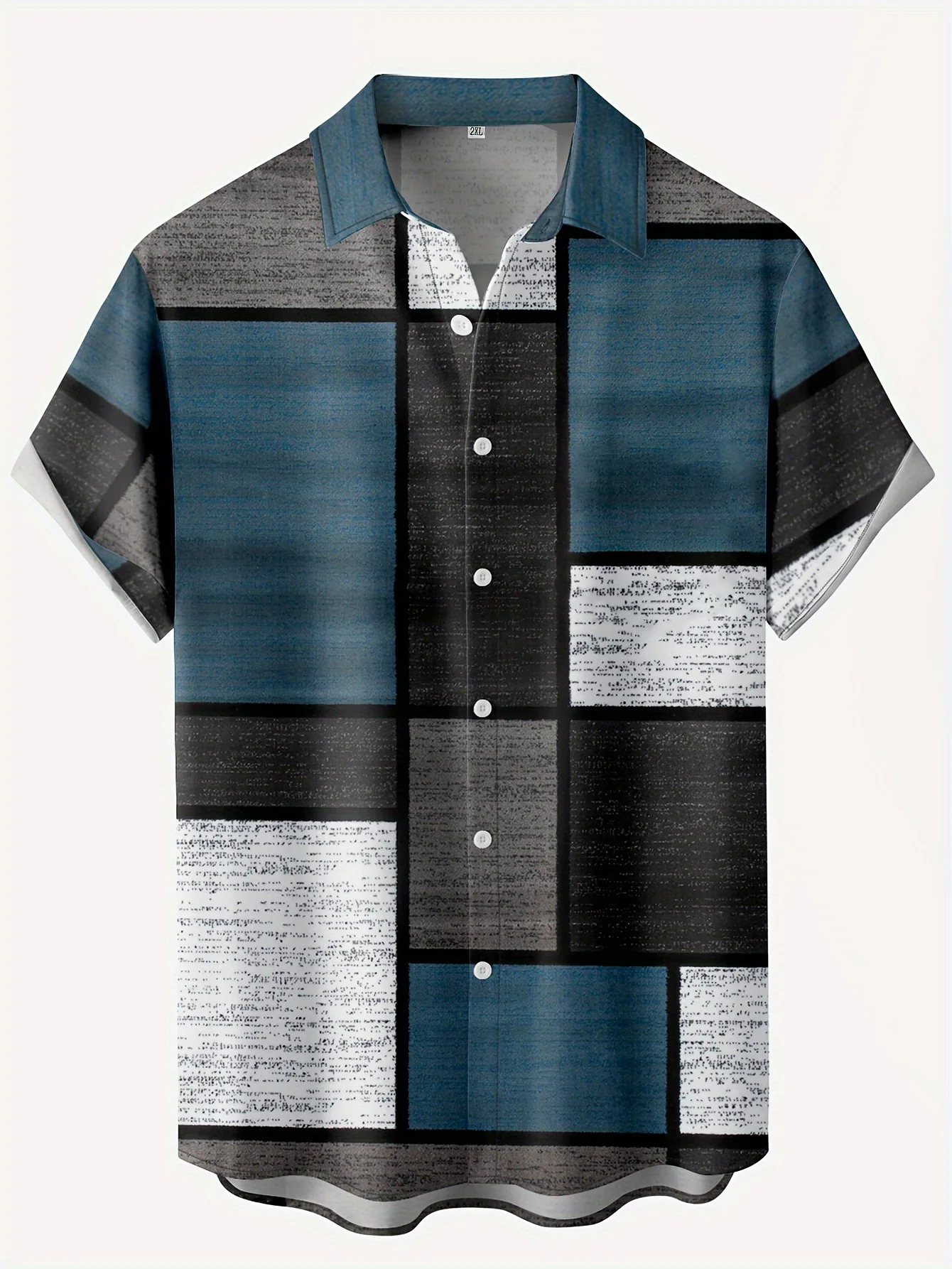 

New Hawaii Men's Vintage Shirts Casual Breathable Short Sleeve Tops Beach Party Plaid Tops Short Sleeve Men's Clothing