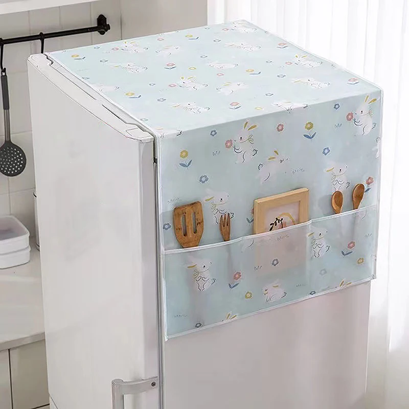Refrigerator Covers Dustproof Storage Bag Washing Machine Cover Washable PEVA Covers Household Storage Organization Home