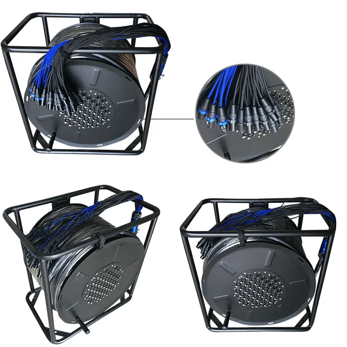 

High Quality 16way 24way 32channel Stage Snake Cable Reel Drum Audio Cables