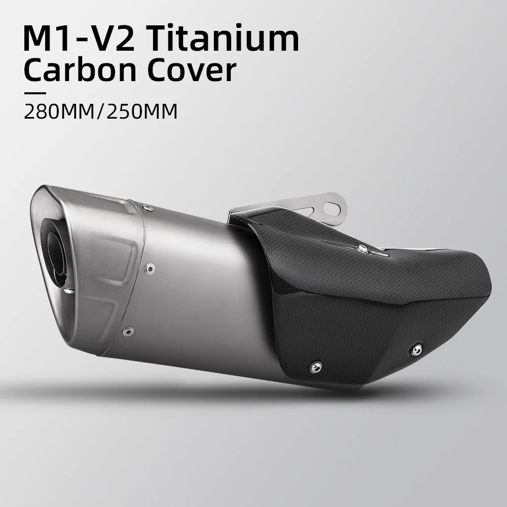 

51mm Motorcycle exhaust system modified muffler M1 Titanium Alloy Exhaust Muffler For R3 R6 R1 MT09 ZX6R NINJA400 CBR500R R15