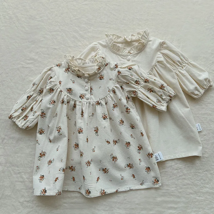 Little Sister Big Sister Matching Outfits Twin Look Clothes Newborn Autumn Bodysuit Baby Girls Dress Korean Infant Floral Romper