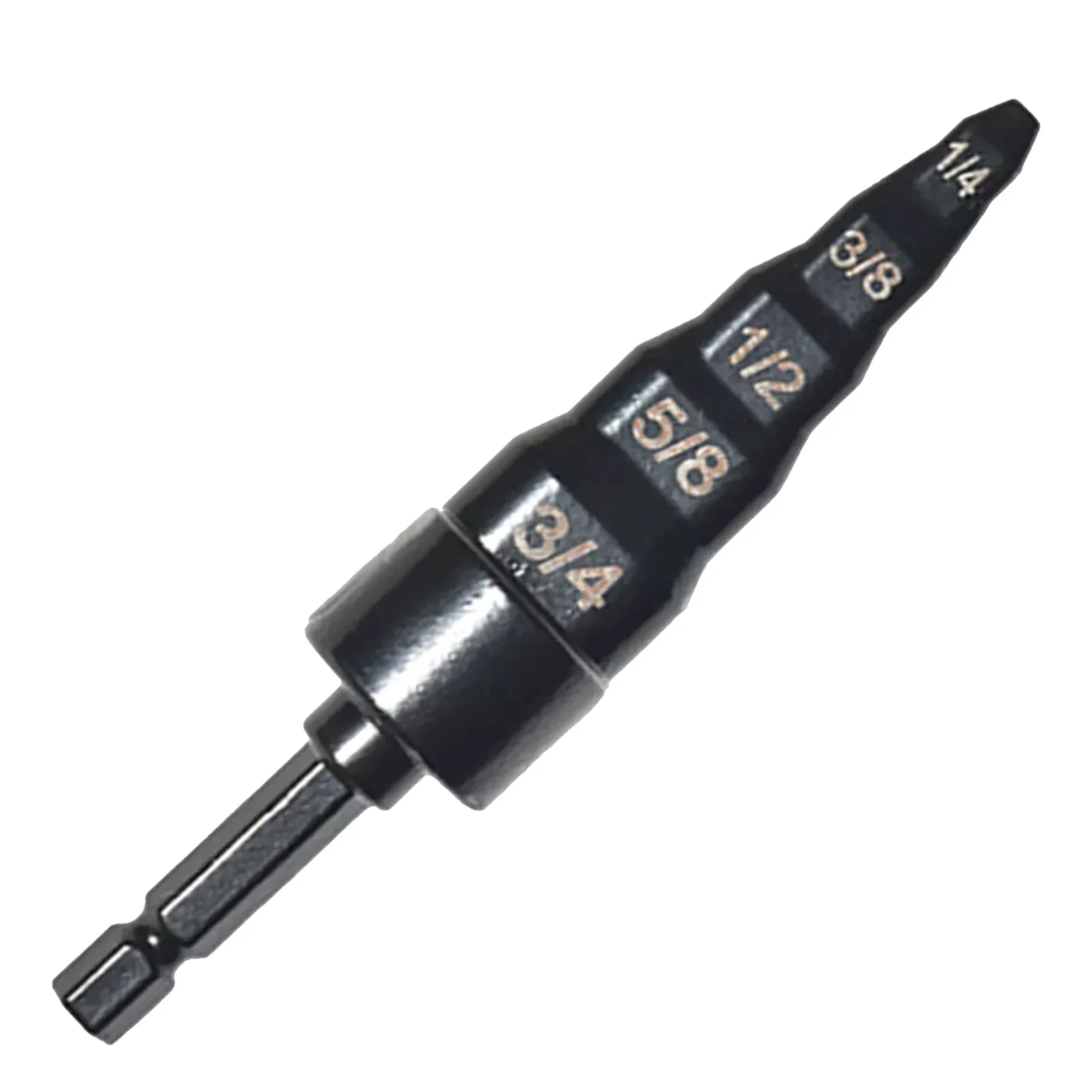 2Pcs 5-in-1 Swage Tube Expander Drill Bit Hex Shank Copper Pipe Swaging Tool for Air Conditioner High-Speed Flaring Repair
