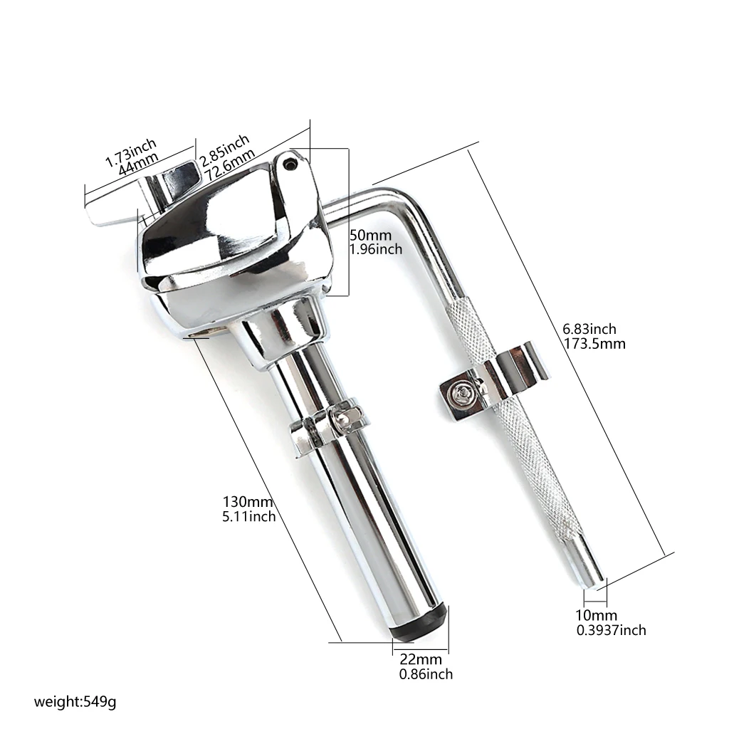 Подставка для одинарного барабанного рычага - регулируемый держатель для тарелки для барабанных установок, стальной зажим с замком памяти | Запасные части для ударных инструментов Подставка для одинарного барабанного рычага - регулируемый держатель для тарелки для барабанных установок, стальной зажим с замком памяти | Запасные части для ударных инструментов