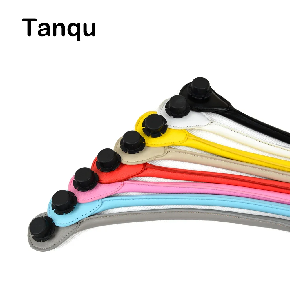 TANQU New Short PU Faux Leather Handle for Obag Colourful Handle for Classic O Bag Women's Bags EVA Handbag