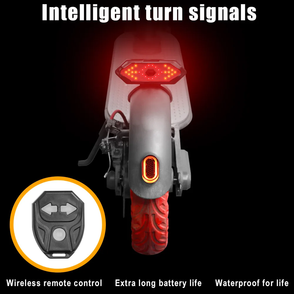 Turn Signals Remote Control for Xiaomi M365 Pro Mi3 Pro2 1S Direction Indicator Rear USB Rechargeable E-Scooter Taillight Lamp