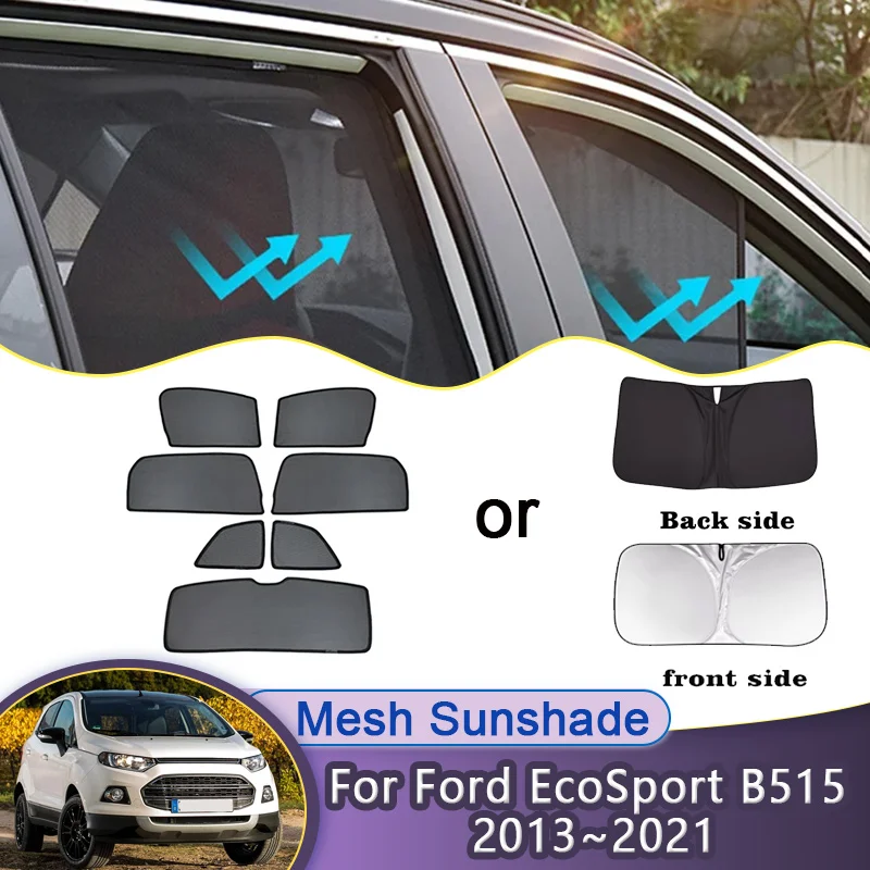 

Для Ford EcoSport B515 MK2 2013 ~ 2021 2015 2016 2018 автомобильные сетчатые солнцезащитные козырьки солнцезащитный козырек оконные шторы автоаксессуары
