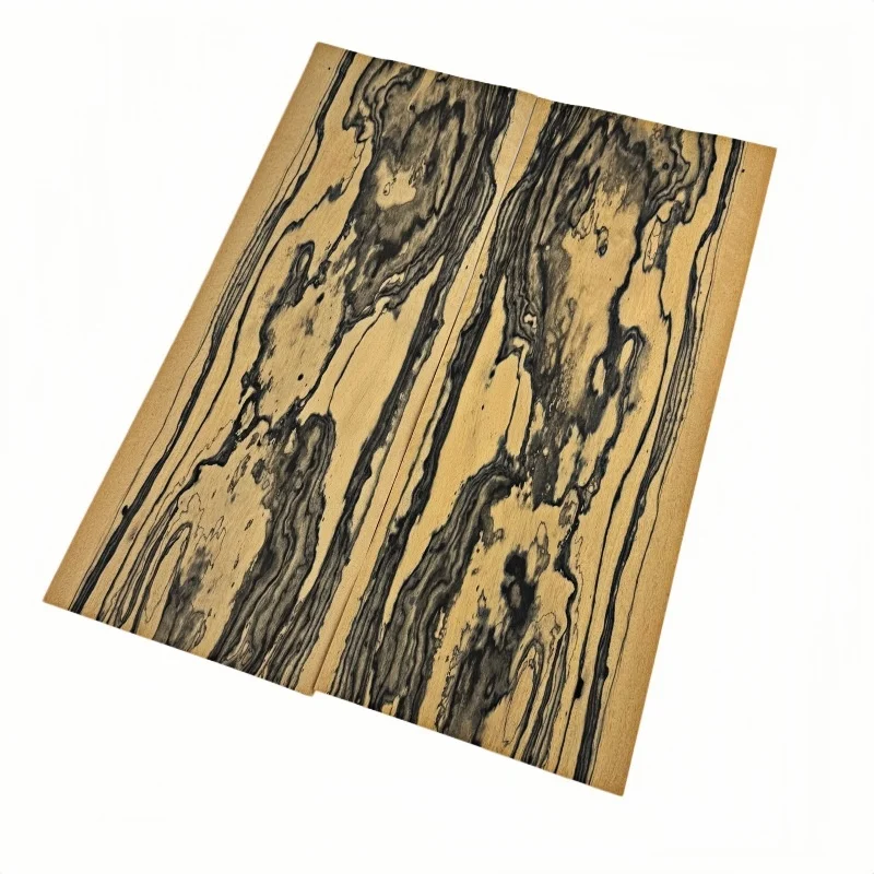 2Pcs 0.5Mm Natural Landscape Figure Veneer, Bookmatched, Guitar Body Veneer, DIY Marquetry Veneer, Size 50X18cm