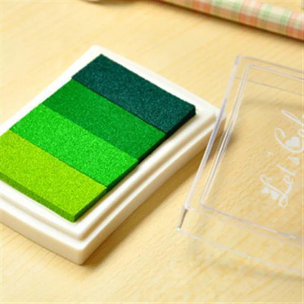 1PCS 6style Inkpad Ink Stamp Pad Colorful Cartoon Craft Inkpad Set For DIY Funny Work Fingerprint Scrapbooking Accessories