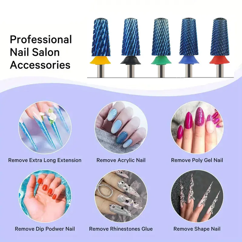 مثقاب الأظافر للحفر الكهربائي آلة أظافر ملحق كربيد التنغستن قاطعة المطحنة ملفات الأظافر #1