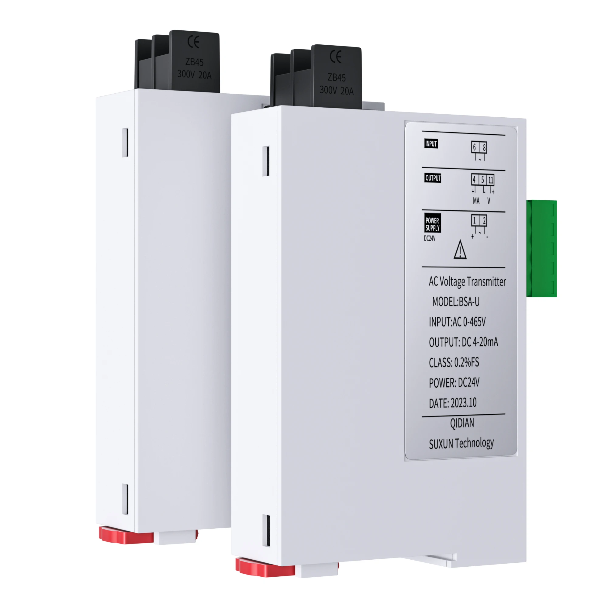 AC Voltage Transmitter 4-20mA to 0-10V to RS485 Voltage Sensor AC 220V 0-1000V High Precision Voltage Transducer Transmitter