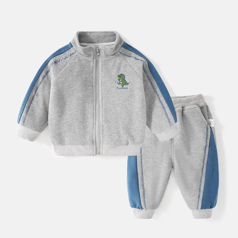

Tracksuit for Boy Autumn 9M-6Y Children Clothes Sports Outfit Dinosaur Embroidered Jacket And Pants