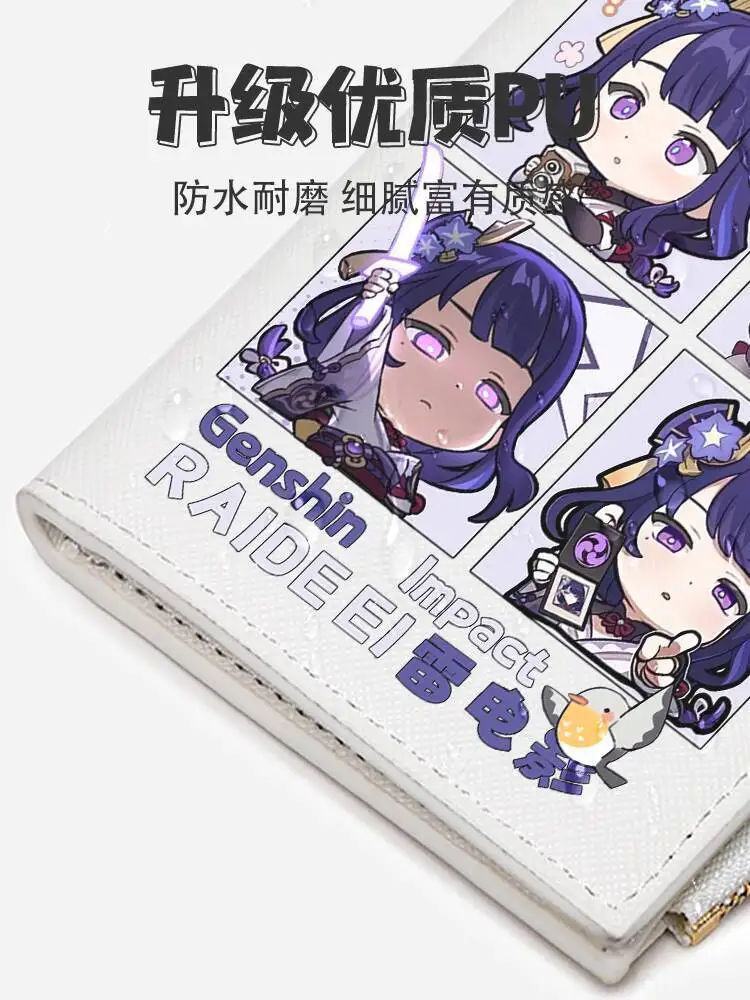 Genshin Impact Cartoon Student Hu Tao Wanyu Merchandise Children's Coin Purse Boys And Girls Mini Wallet Card Holder Anime