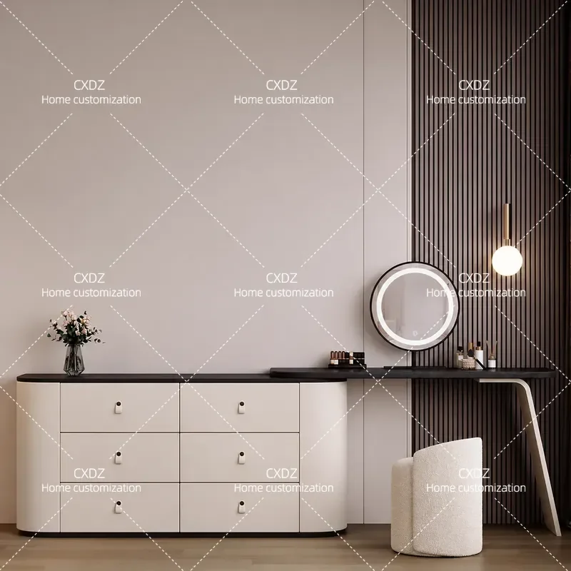 Solid Wood Dresser Storage Cabinet Wabi Style Bedside Table Retractable Corner Makeup Desk Very Narrow Integrated Bedroom