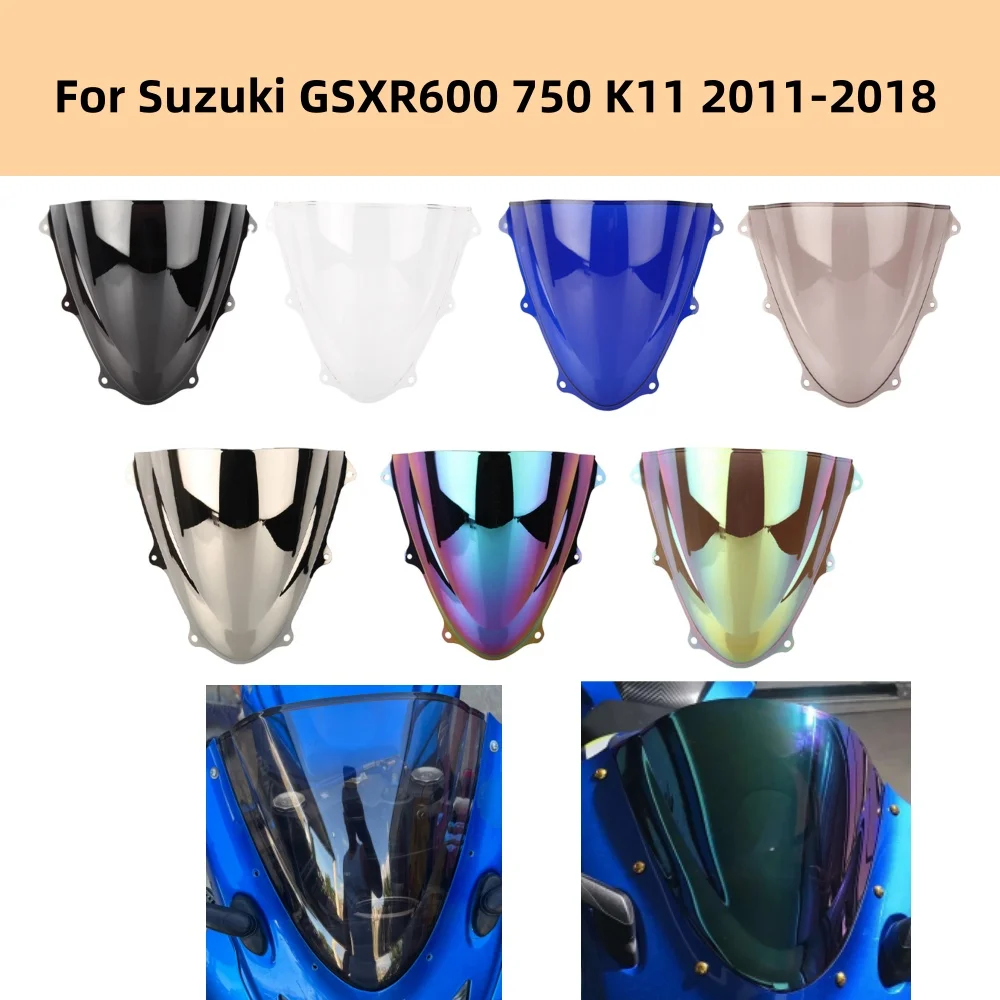 

GSXR600 750 K11 Motorcycle Windshield Double Bubble WindScreen Visor Fairing Deflector For Suzuki GSXR600 750 K11 2011-2018
