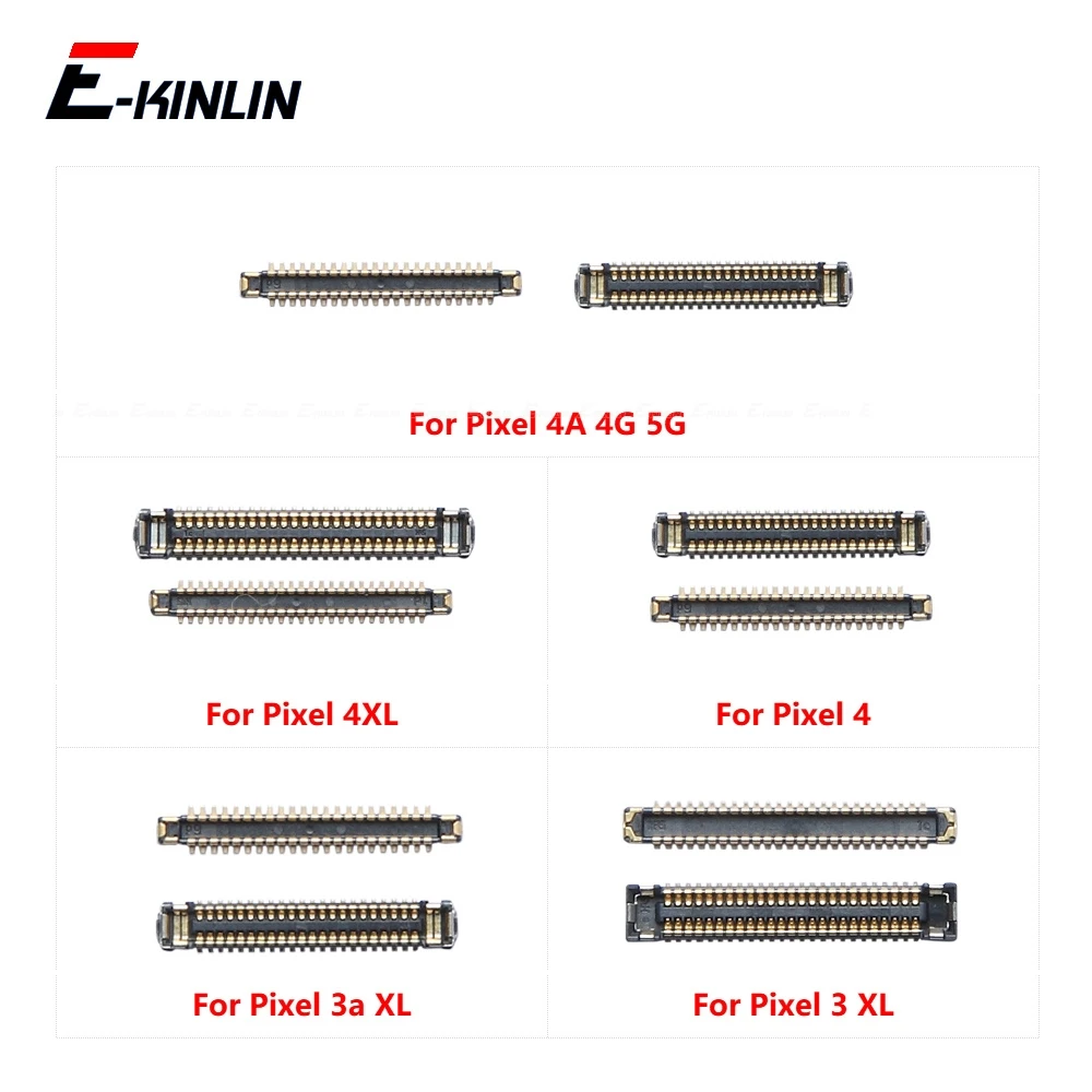 2pcs\lot For Google Pixel 3 3A 4 XL 4A 4G 5G LCD Display Touch Screen Digitizer FPC Connector On Motherboard Flex Cable