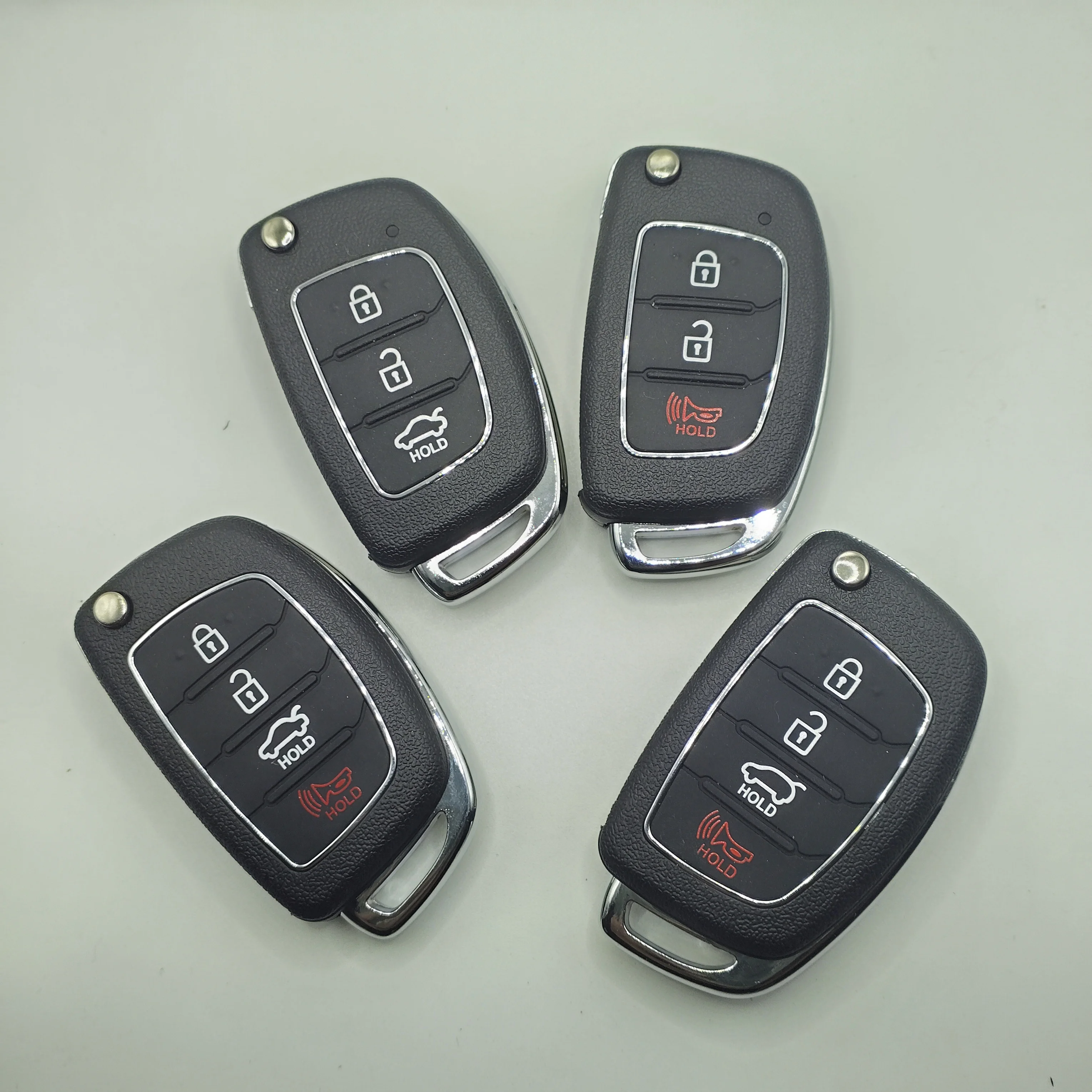 Car Key Shell Fob Flip Folding 3/4 Buttons for Hyundai HB20 Auto for SANTA FE IX35 IX45 for Accent I40 for Solaris Remote Case