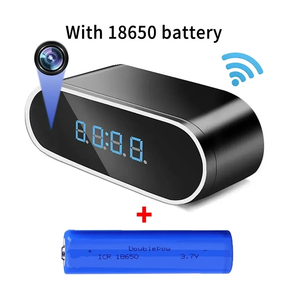 Wireless mini clock camera supports WiFi night vision IP HD 4K camera, used for home and office monitoring, nanny network cam - Image 4