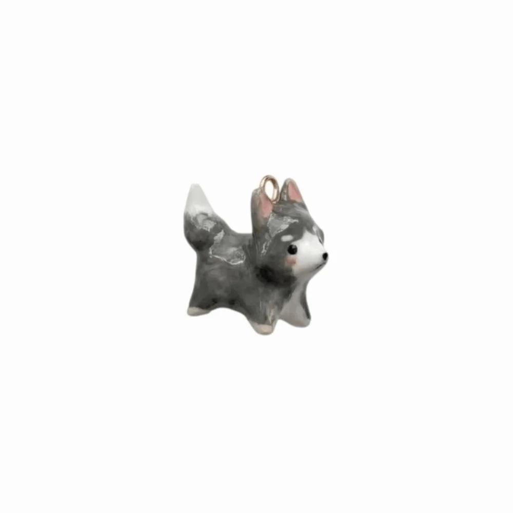 Siberian Husky Fashion Puppy Necklace Pendant Cute Enamel Dog Pendant Creative Animal Beagle Pendant Necklace Accessories