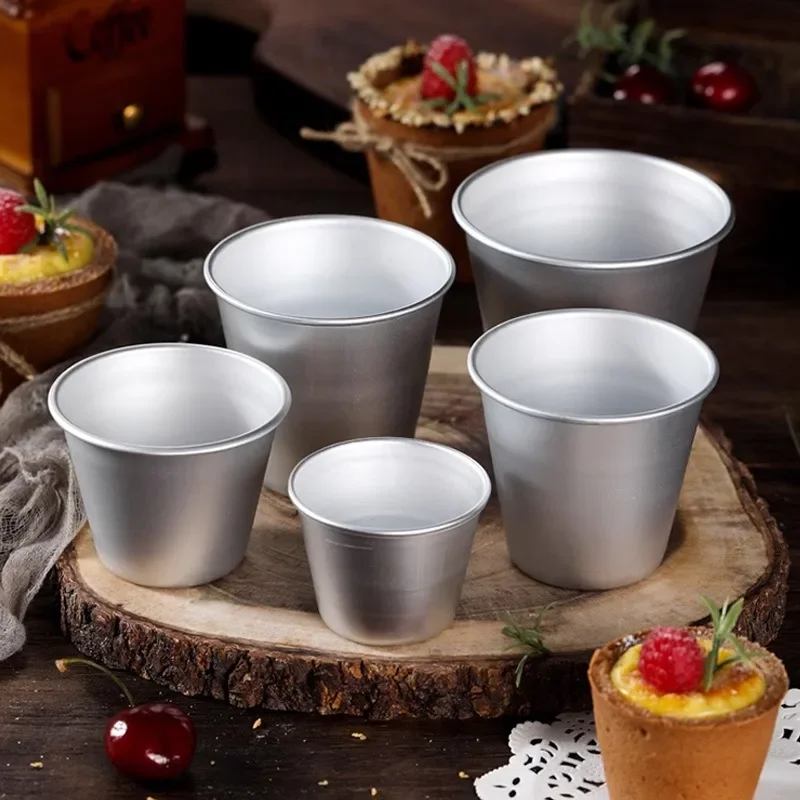 

5pcs/lot Optional Size Pastry pudding mold Decorating Tool Cake Mold Nonstick Baking Cups Metal Aluminum Baking form Mould