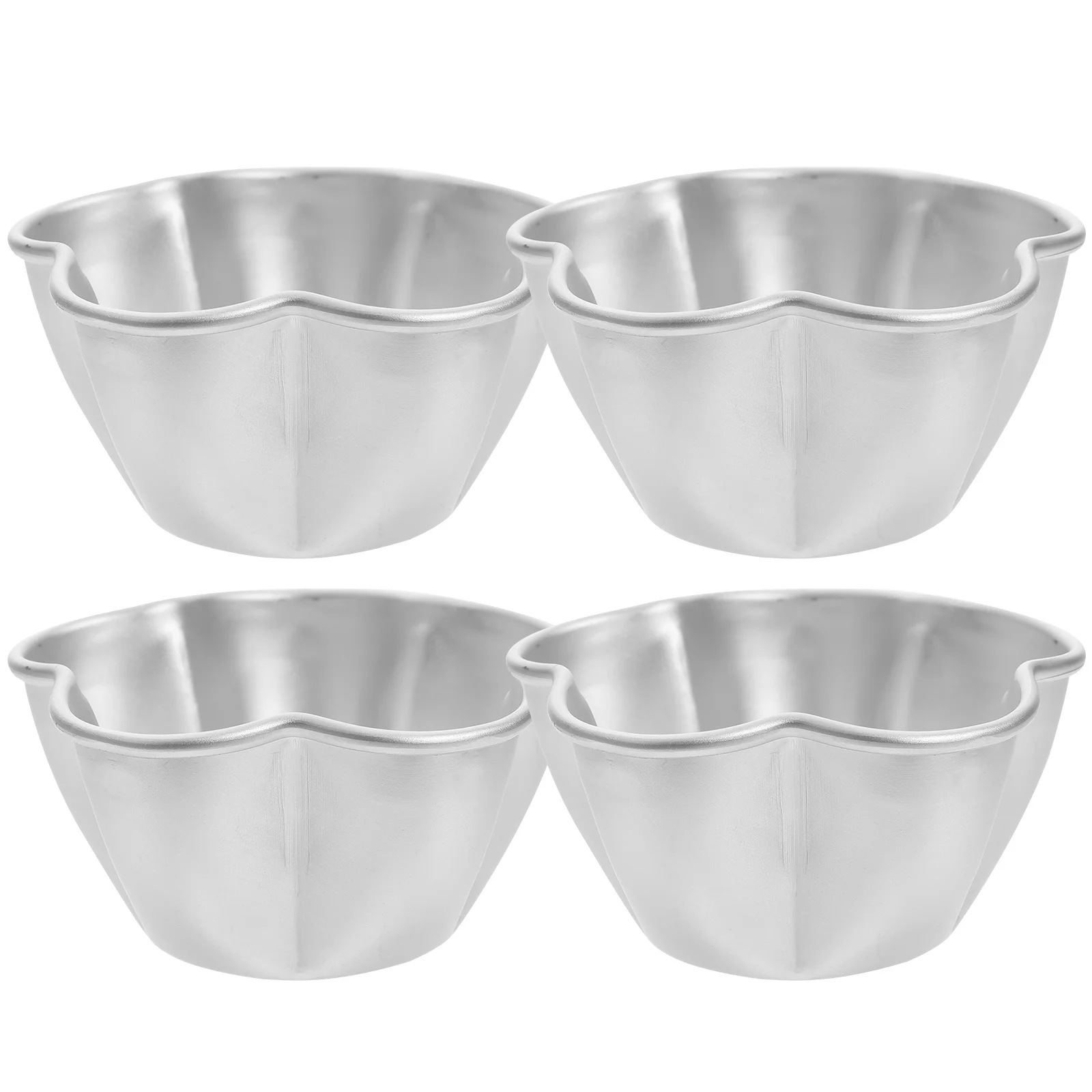 

4pcs Cake Mold Premium Aluminum Alloy Non-Stick Baking Pan For Muffin Cupcake Tart Pudding Mini Pie Tins Flan Mold Metal Dessert