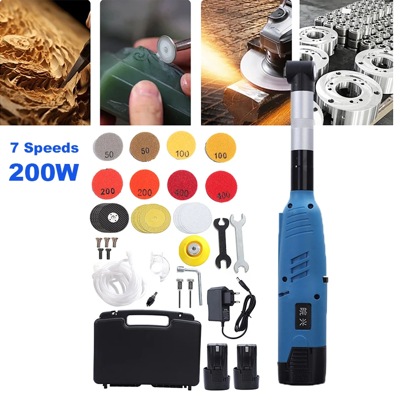 

200W 90 Degree Bend Right Angle Jewelry Wood Electric Engraving Motor Grinder Mold Polishing Hanging Ceramic Tile Cleaning Tool